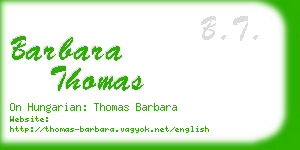 barbara thomas business card